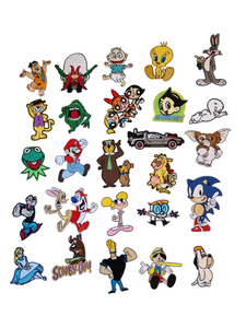 Kids Retro TV Show Cartoon Iron on Patches