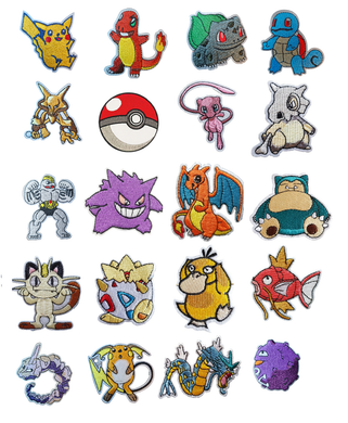 Pokemon Character Iron on Patch
