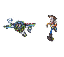 Toy Story Twin Pack Iron On Patches Sew on transfer Buzz Light year and Woody