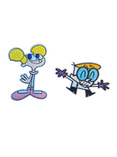 Dexter's Laboratory TWIN PACK Inspired retro Iron On Patch Sew on transfer badge