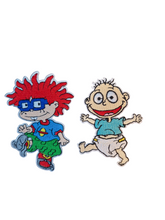 Rugrats Inspired Tommy & Chuckie Twin Pack Iron on Patch sew on Transfers Retro