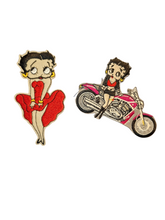 Betty Boop Twin Pack Iron On Patch Sew On Transfer badge fancy Dress