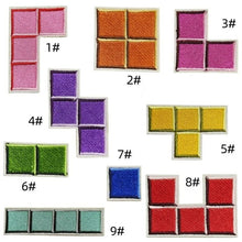 Tetris Inspired Colorful Block Iron on Sew on Patches Brand New (Individual)