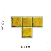 Tetris Inspired Colorful Block Iron on Sew on Patches Brand New (Individual)