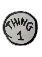 Thing 1 & Thing 2 Twin pack - Iron On patch Sew On transfer Badge Cat in the Hat