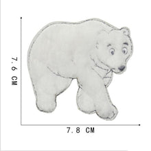 Fluffy Polar Bear - Iron On patch Sew On transfer logo Badge - Brand New