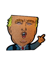 Donald Trump & USA Flag Iron On patch Sew On transfer Badge Twin Pack