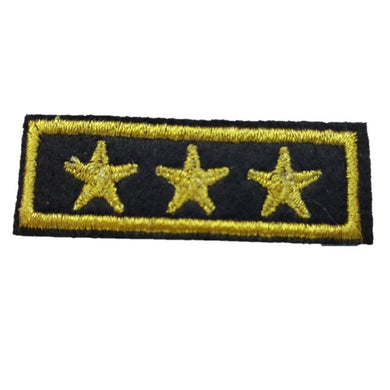 3 star general military style 3 gold star bar iron on patch sew on transfer