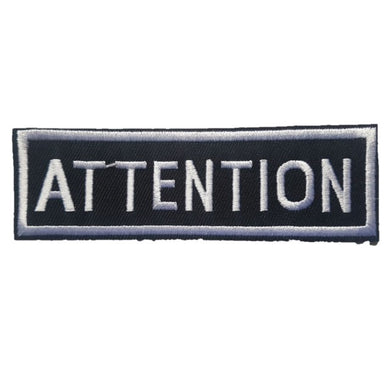 ATTENTION Words Slogan Motorcycle Biker Patch Iron On Patch sew on transfer