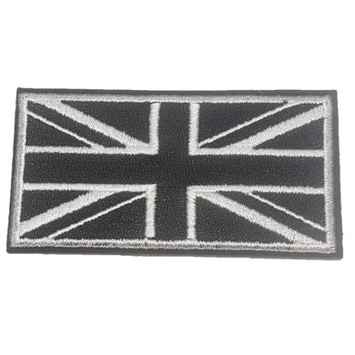 black and white military style UK Great Britain Flag Iron On patch