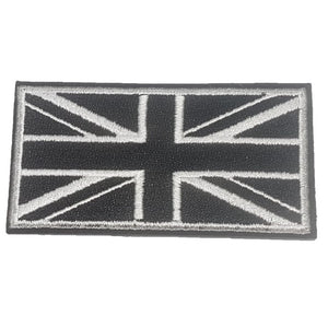 black and white military style UK Great Britain Flag Iron On patch