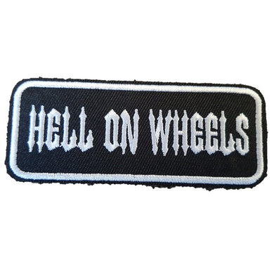 HELL ON WHEELS Words Slogan Motorcycle Biker Patch Iron On Patch sew on transfer