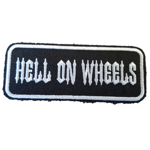 HELL ON WHEELS Words Slogan Motorcycle Biker Patch Iron On Patch sew on transfer