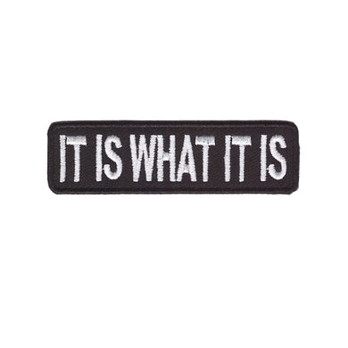 IT IS WHAT IT IS Words Slogan Motorcycle Biker Patch Iron On Patch sew on transfer