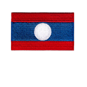 Laos Country Flag Iron On Patch Sew On transfer