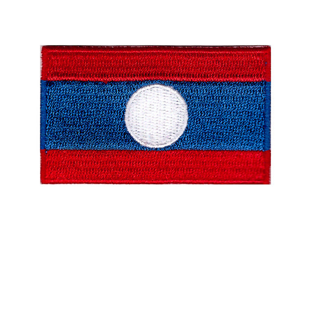 Laos Country Flag Iron On Patch Sew On transfer