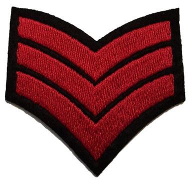 Red Sargent stripes Sargent chevrons iron on patch sew on transfer