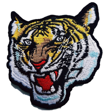 High Quality Tiger Roaring Face Iron On Patch Sew on Transfer