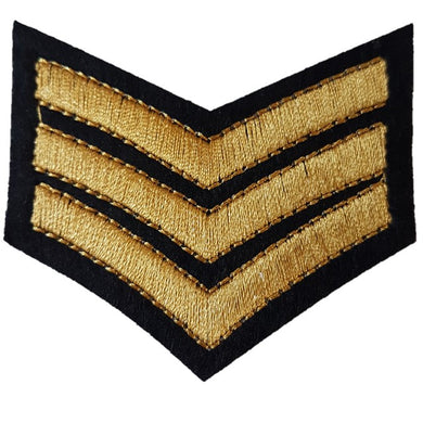 Bronze Sargent stripes iron on patch sew on transfer