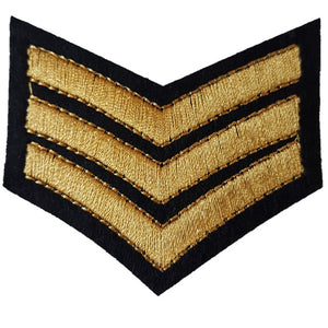 Bronze Sargent stripes iron on patch sew on transfer