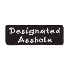 Designated Asshole Words Slogan Motorcycle Biker Patch Iron On Patch sew on transfer