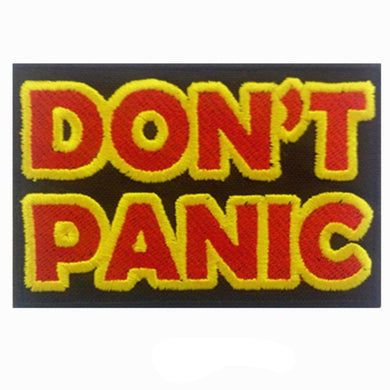 DON'T PANIC Slogan Words Iron On Patch Sew on Transfer