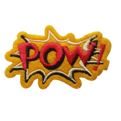 Comic book style POW Iron On Patch / Sew On Transfer