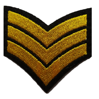 Yellow Sargent stripes Sargent chevrons iron on patch sew on transfer